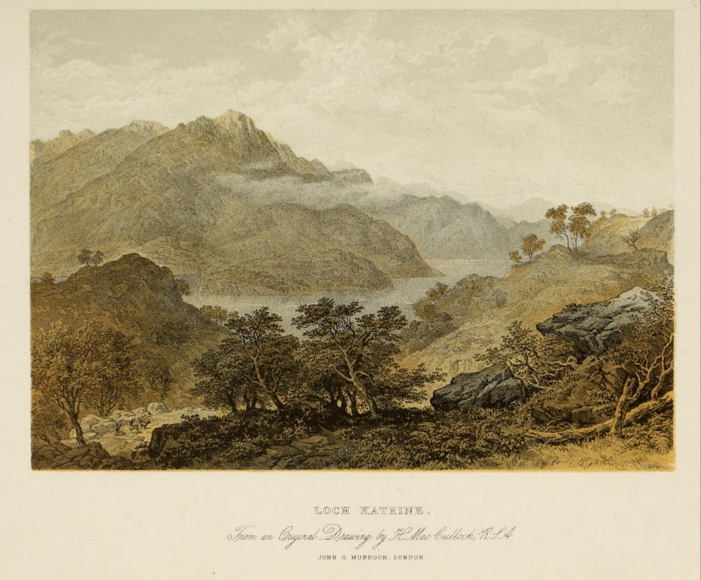 Scotland 1840 Loch Katrine Canvas Art - Horatio MacCulloch (24 x 36)