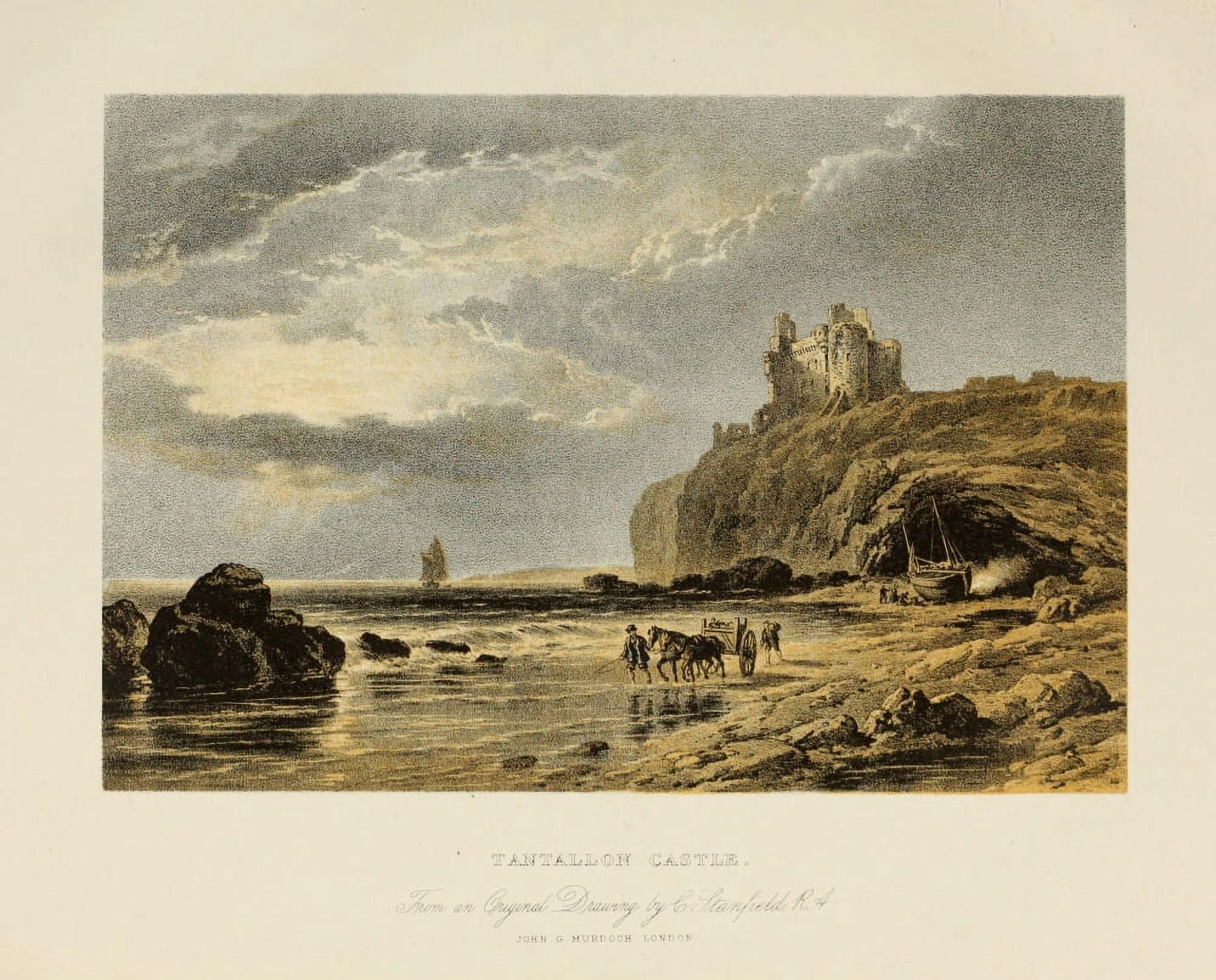 Scotland 1840 Tantallon Castle Canvas Art - Clarkson Stanfield (24 x 36)