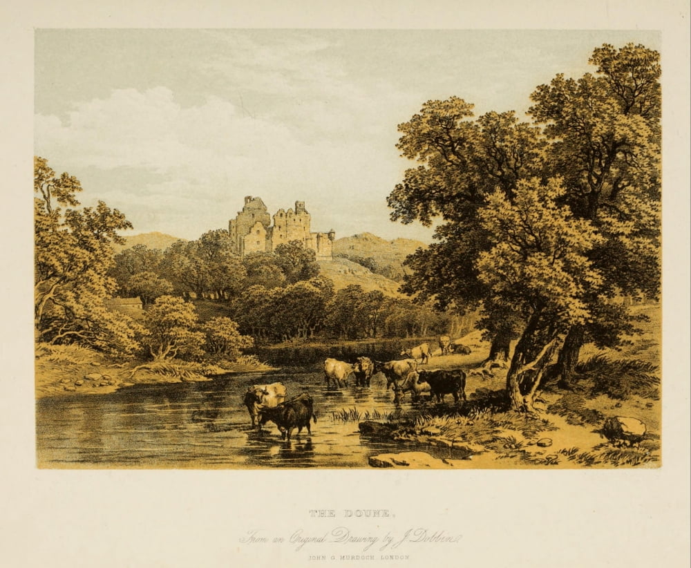 Scotland 1840 The Doune Canvas Art - John Dobbin (24 x 36)