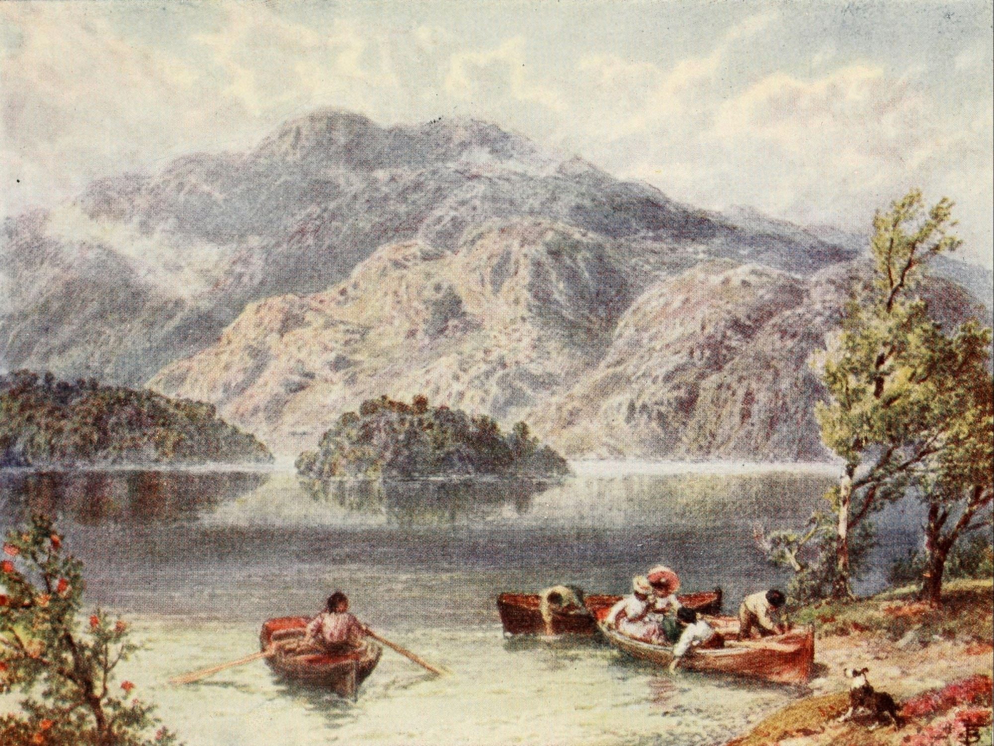 Scotland 1910 Ben Venue & Ellens Isle Loch Katrine Canvas Art - Unknown (24 x 36)