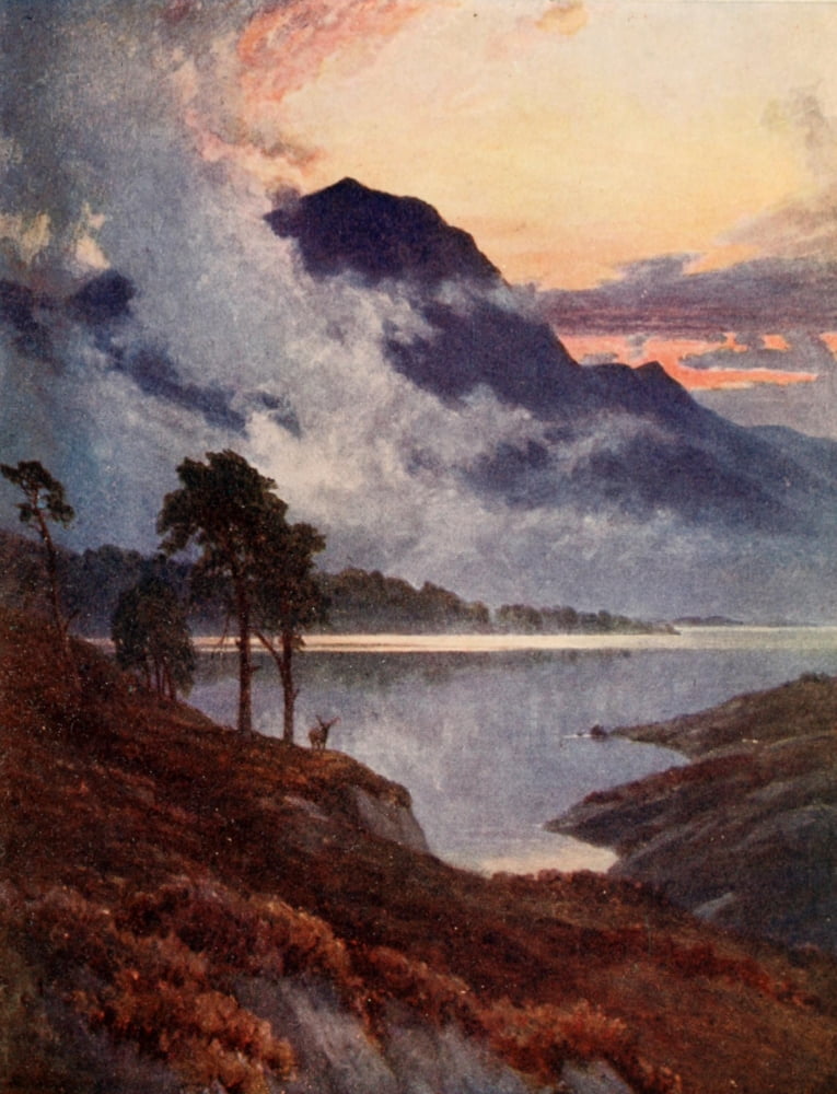 Scotland 1910 Loch Maree Ross-shire Canvas Art - Unknown (18 x 24)