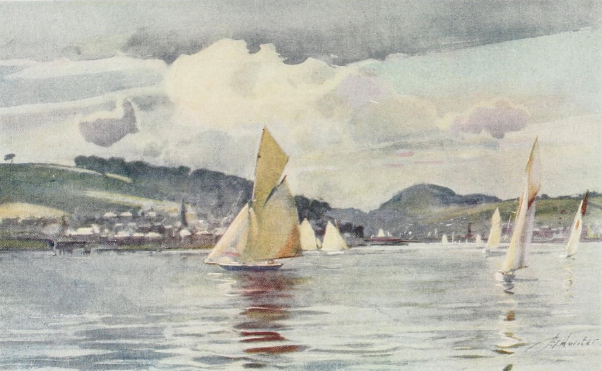 Scotland 1915 Craigmore & Rothesay Bay Canvas Art - FY Hunter (18 x 24)