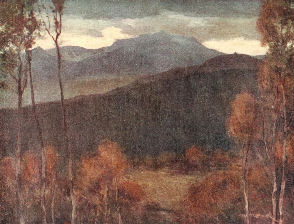 Scotland 1915 Dark Lochnagar Aberdeenshire Canvas Art - William Smith (24 x 36)