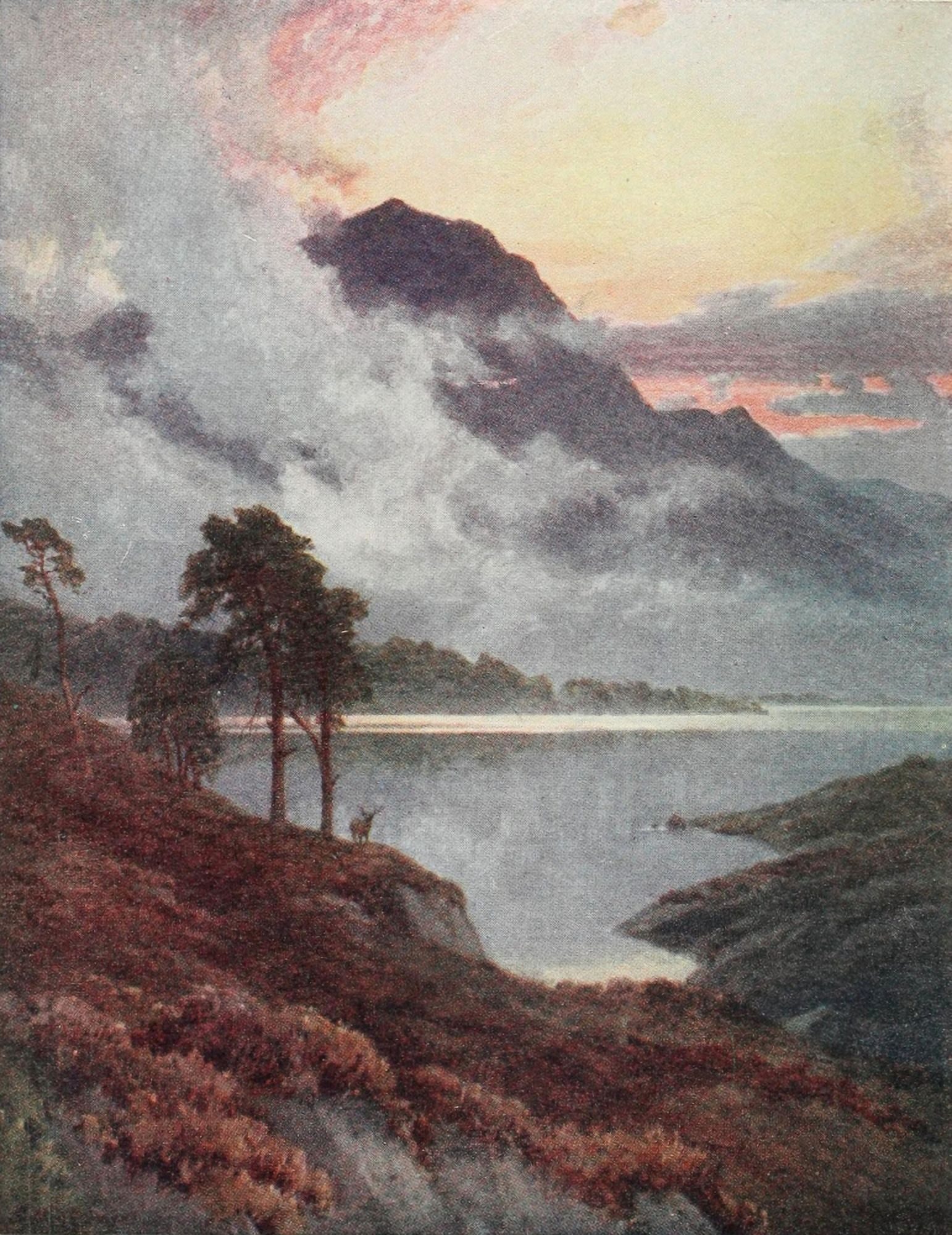 Scotland 1915 Loch Maree Ross-shire Canvas Art - Harold Sutton Palmer (18 x 24)