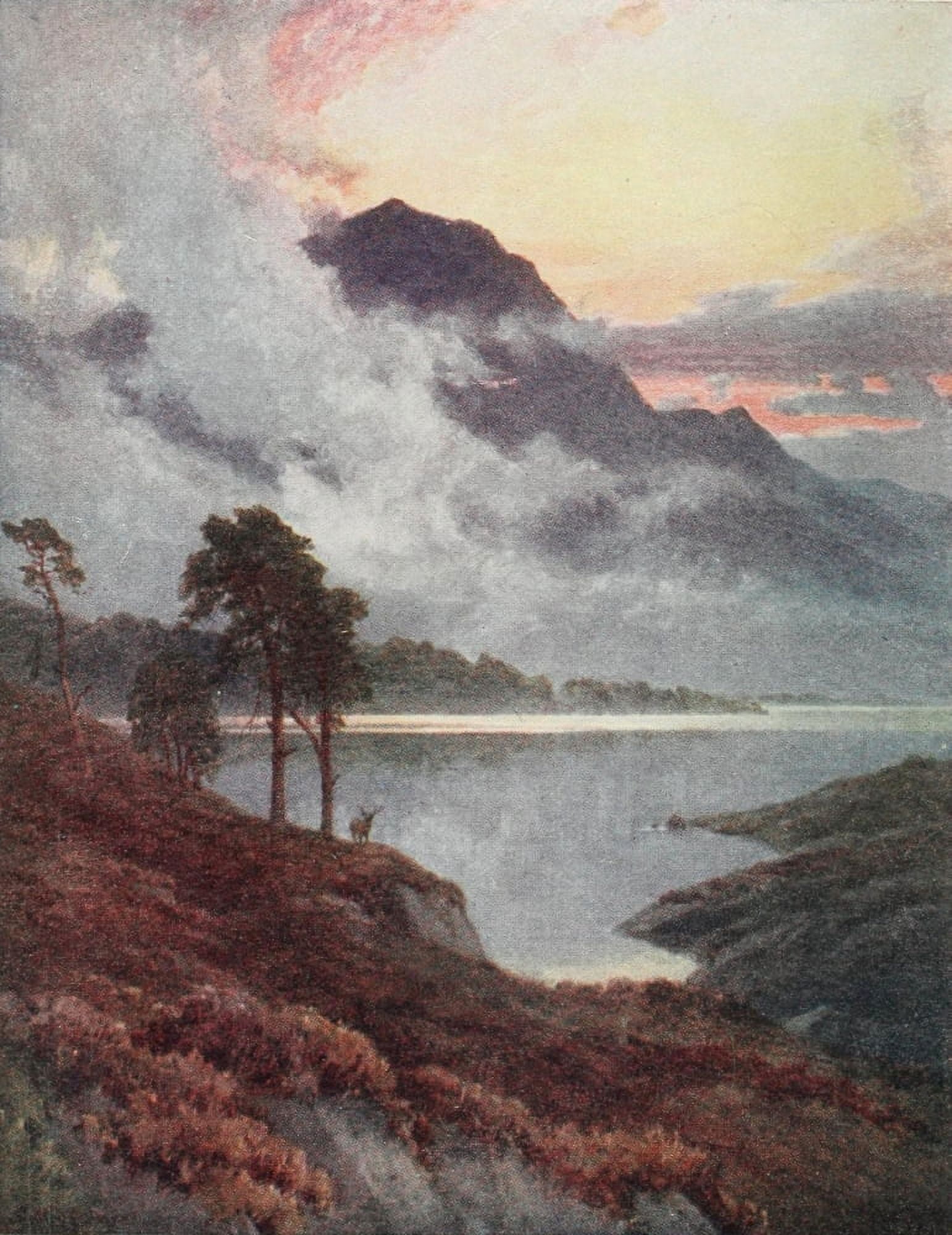 Scotland 1915 Loch Maree Ross-shire Canvas Art - Harold Sutton Palmer (24 x 36)
