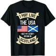 thumbnail image 1 of Scotland American Flag USA Scottish Roots Gifts T-Shirt, 1 of 4