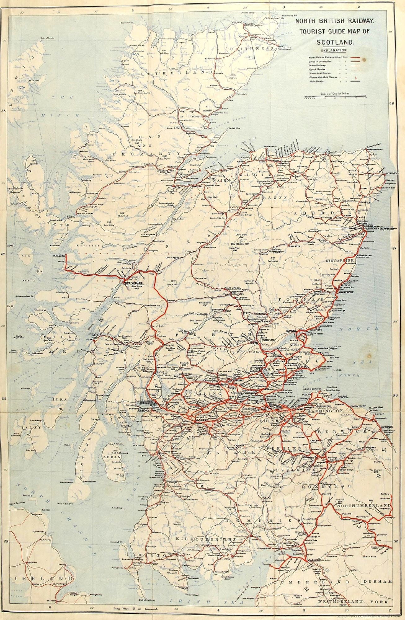 Scotland Canvas Art - Map (18 x 24)