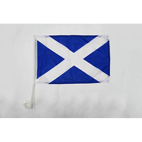 AZ Flag Scotland Car Flag 12x18 in Mesh Polyester Suction Cup 45x30 cm