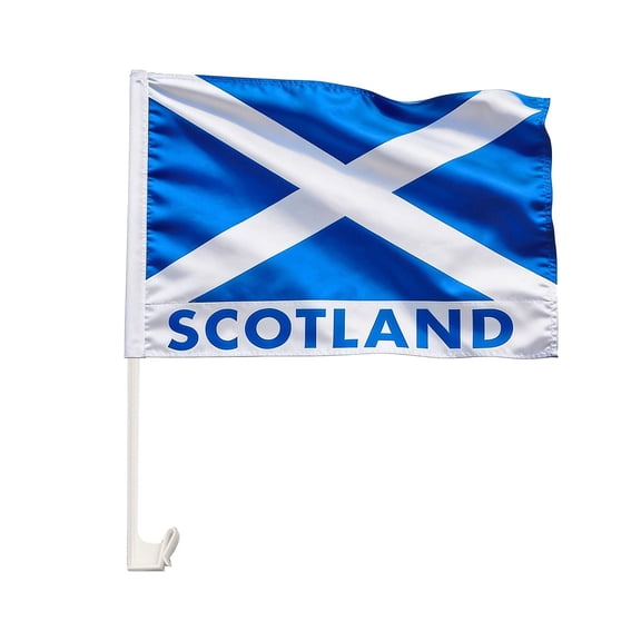Scotland Car Window Flag For Football Events Scottish Celebrations Polyester 1 Pack