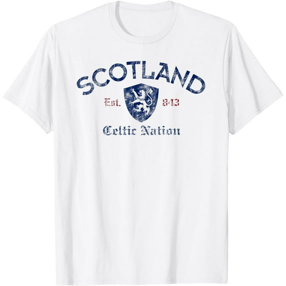 Scotland Celtic Nation Established 843 T-Shirt mens t shirt,white,women,funny,misfits,men,journey,t-shirt