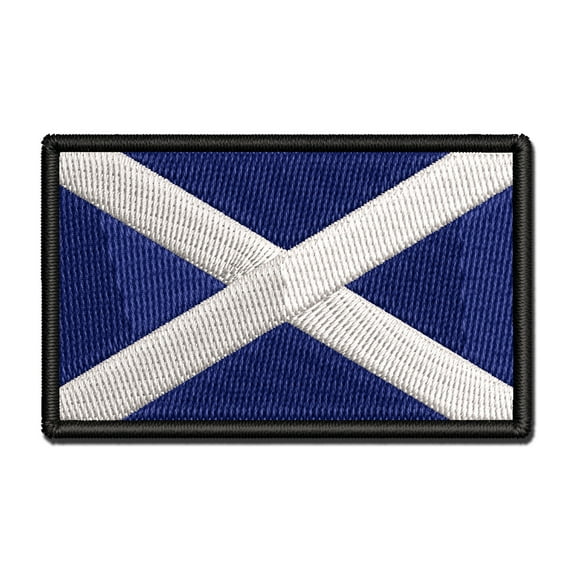 Scotland Flag Applique Multi-Color Embroidered Iron-On Patch - 2.5 Inch Small