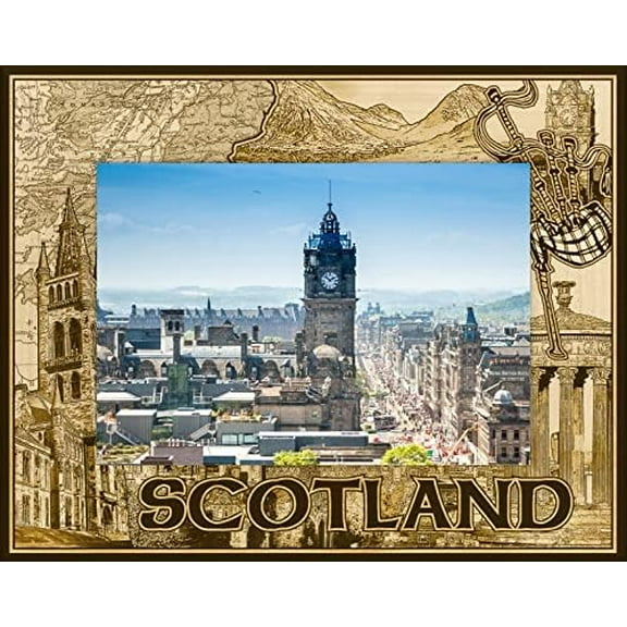 Scotland Laser Engraved Wood Picture Frame Landscape (5 x 7)