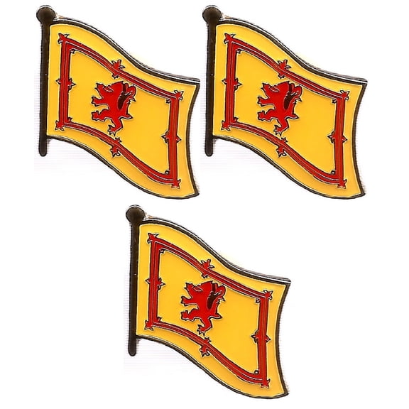 Scotland Lion Single Flag Lapel Pins, pack of 3