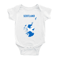 thumbnail image 1 of Scotland Map Flag Cute Baby Bodysuit Romper (White, 6-12 Months), 1 of 5