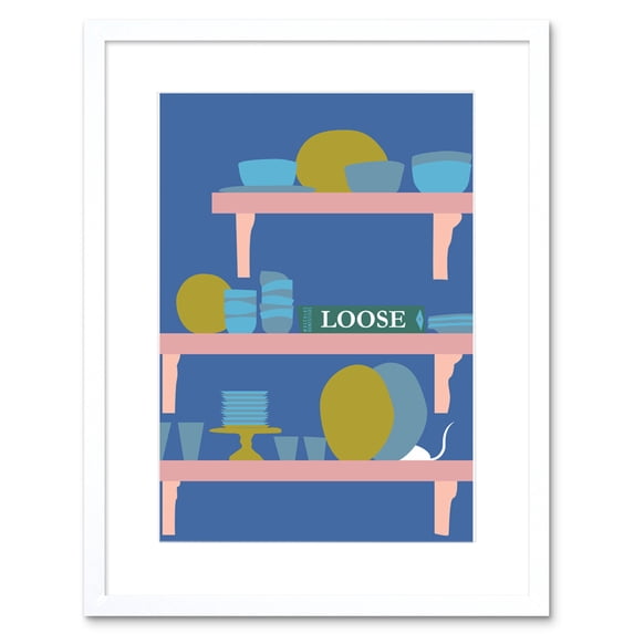 Scotland Mouse Loose House Kitchen Framed Wall Art Print