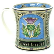 Scotland Mug Blue Thistle Cup 325ml/11fl oz Celtic Knot & Window Design Scottish Gift by Royal Tara