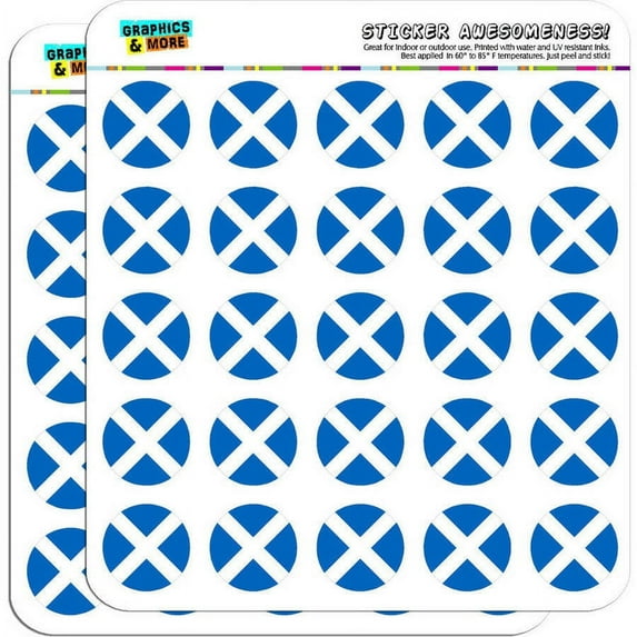 Scotland National Country Flag 50 1" Planner Calendar Scrapbooking Crafting Stickers