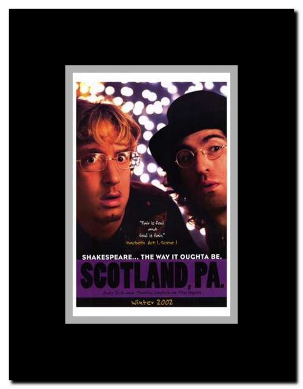 Scotland Pa Framed Movie Poster