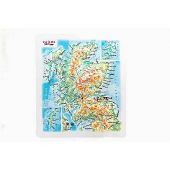 Scotland Raised Relief Map, Unframed - Souvenir Size