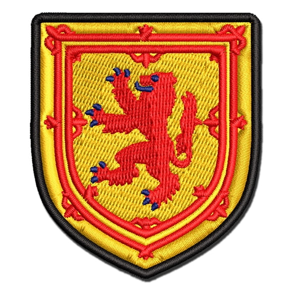 Scotland Royal Coat of Arms Lion Applique Multi-Color Embroidered Iron-On Patch - 3 Inch Medium