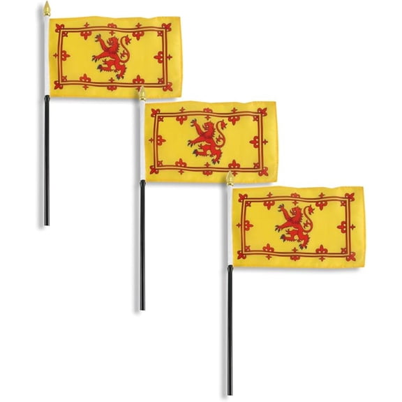 Scotland (Royal Lion Rampant Banner 4 x 6 Inch Flag (3 PK)