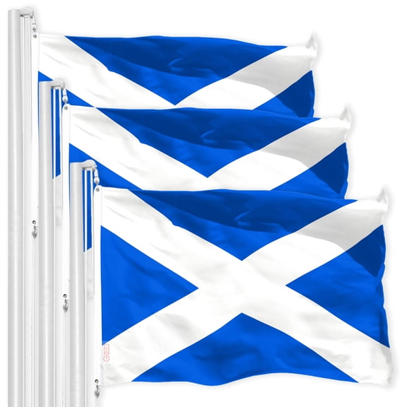 Scotland Scottish Flag 3x5FT 3-Pack 150D Printed Polyester By G128