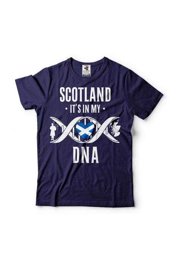 Scotland Shirt Scottish Shirts Scotland Patriotic Tee Scotland National Flag Shirt Scottish Gifts (X-Large Navy Blue)