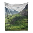 thumbnail image 1 of Scotland Soft Flannel Fleece Blanket, Highland in Summer Season Greenery Field Mountainous Area Majestic Outdoor Scene, Cozy Plush for Indoor and Outdoor Use, 60" x 80", Multicolor, by Ambesonne, 1 of 6