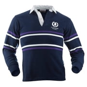 Scotland Split Stripe Rugby Jersey - Navy/Purple/White / X-Small