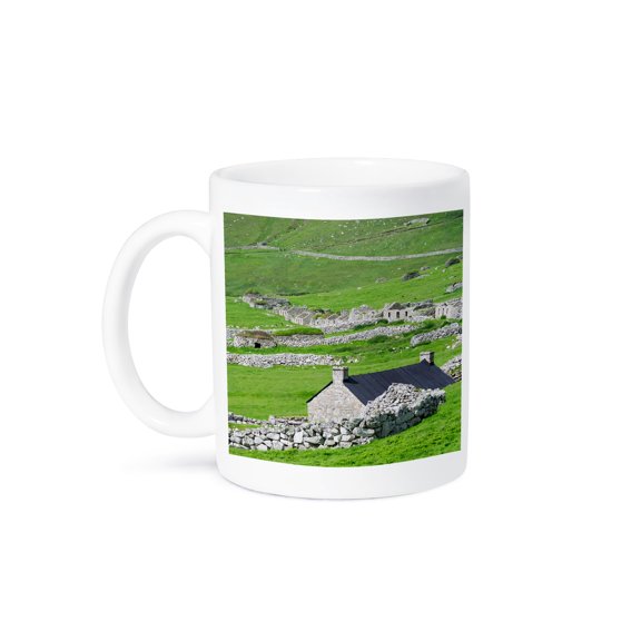 3drose, Scotland, St Kilda Archipelago, Abandoned Village., 11oz Mug