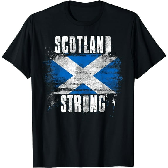 Scotland Strong Distressed Flag - Scottish Pride T-Shirt