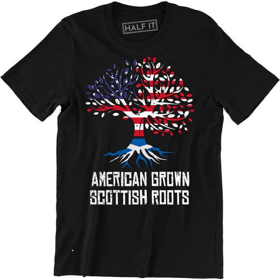 Scotland T-Shirt American Grown Scottish Roots Scottish Roots Heritage Tee Shirt All Size S-5Xl