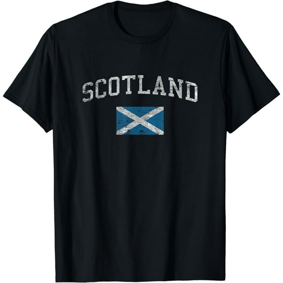 Scotland T-Shirt - For Men Women Kids, Scottish- Faded Scottish Flag mens g Flag men,black,women,misfits,journey ,boys