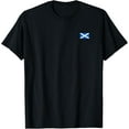thumbnail image 1 of Scotland T Shirt Women Men Left Chest Saltire Scottish Flag T-Shirt, 1 of 4