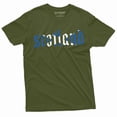 thumbnail image 1 of Scotland T-shirt Scottish Flag Alba Patriotic Tee Shirt Scot Coat of arms Tee Shirt (Large Military Green), 1 of 5