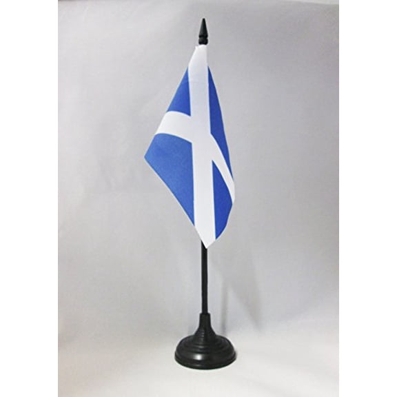 Scotland Table Flag 4'' x 6'' plastic stick and base
