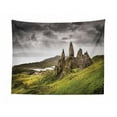thumbnail image 1 of Scotland Tapestry, Dunnottar Castle with Blue Sky in Stonehaven Architecture European, Fabric Wall Hanging Decor for Bedroom Living Room Dorm, 2 Sizes, Multicolor, by Ambesonne, 1 of 1