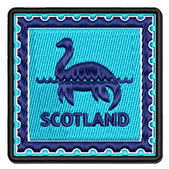 Scotland Travel Loch Ness Monster Nessie Applique Multi-Color Embroidered Iron-On Patch - 2.0 Inch Mini