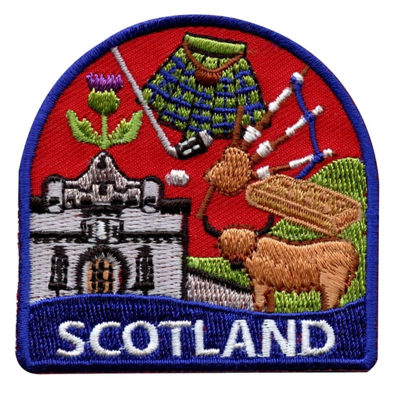 Scotland World Showcase Travel Patch Souvenir History Vacation Embroidered Iron On
