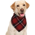 thumbnail image 1 of Scots Style Tartan Plaid Red Black Dog Bandana Scarf Triangle Bibs Pet Accessories Cat Kerchief, 1 of 6
