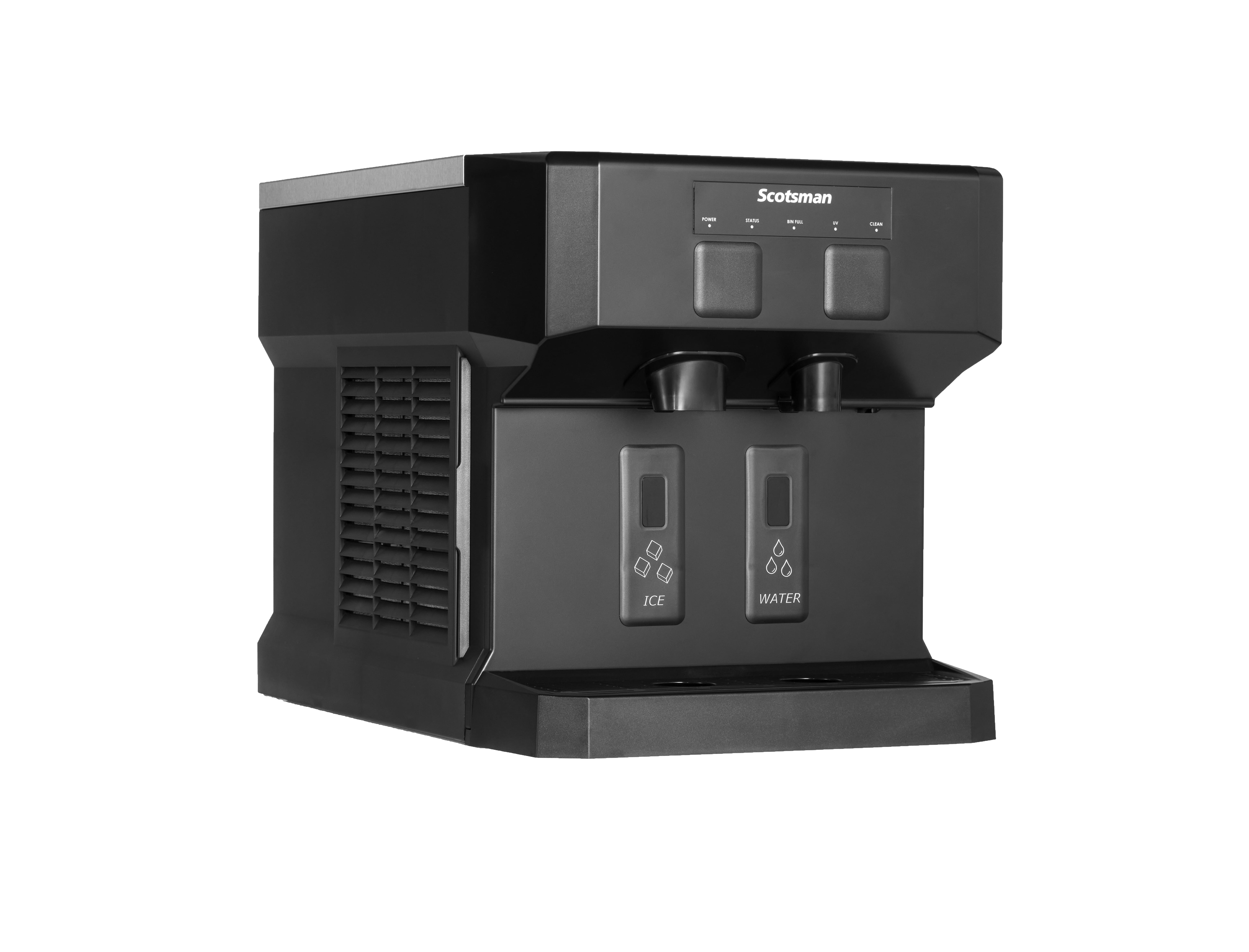Black Portable Countertop Nugget Ice and Water Dispenser
