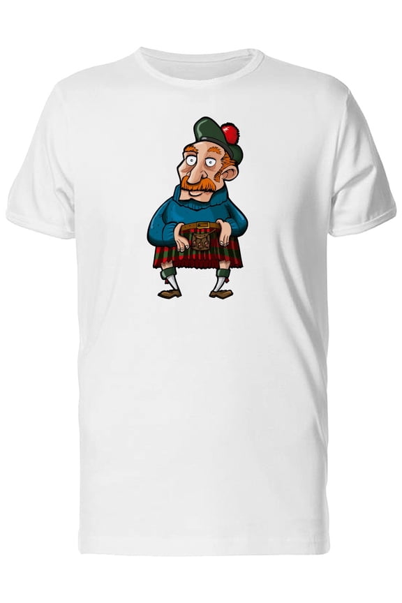 Scotsman With A Kilt & Sporran T-Shirt Men -Image by Shutterstock, Male 3X-Large