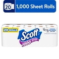 thumbnail image 1 of Scott 1000 1-Ply Toilet Paper, 20 Rolls, 1,000 Sheets per Roll, 1 of 9