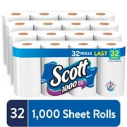 Scott 1000 Toilet Paper, 32 Rolls, 1,000 Sheets per Roll (32,000 Total)