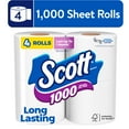 Scott 1000 Toilet Paper, 4 Rolls, 1000 Sheets Per Roll (4000 Sheets