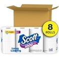 Scott 1000 Toilet Paper, 8 Rolls, SepticSafe, 1Ply Toilet Tissue