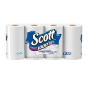 Scott 1000 Toilet Paper, 8 Rolls, 1000 Sheets Per Roll
