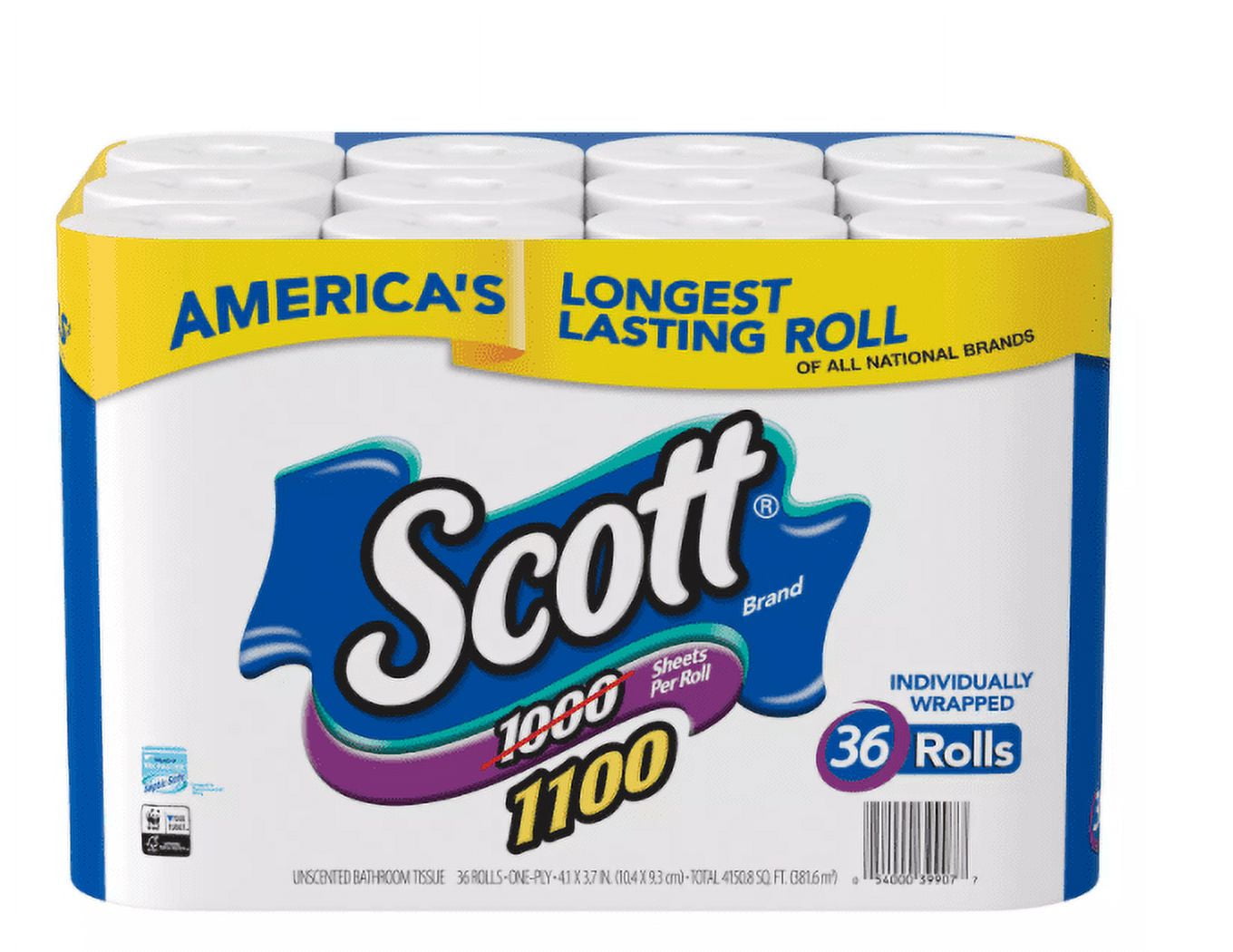 Commercial 2-Ply White Ultra Plus Individually Wrapped Toilet  Paper/Bath Tissue,Bulk,Septic Safe,FSC Certified,Unscented, 32000 Count, 80  Pack