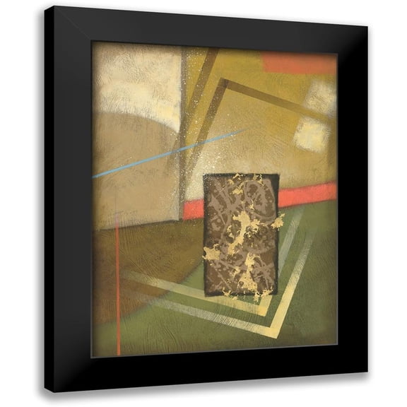 Scott 12x14 Black Modern Framed Museum Art Print Titled - Breakout IV Coral