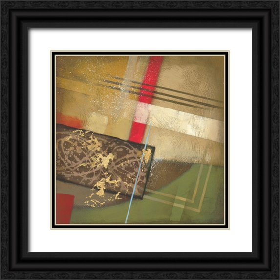 Scott 15x15 Black Ornate Wood Framed with Double Matting Museum Art Print Titled - Breakout II